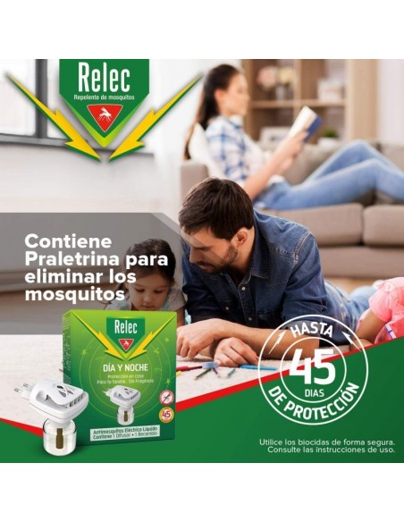 Relec Antimosquitos Eléctrico Líquido Día Y Noche 45 Días