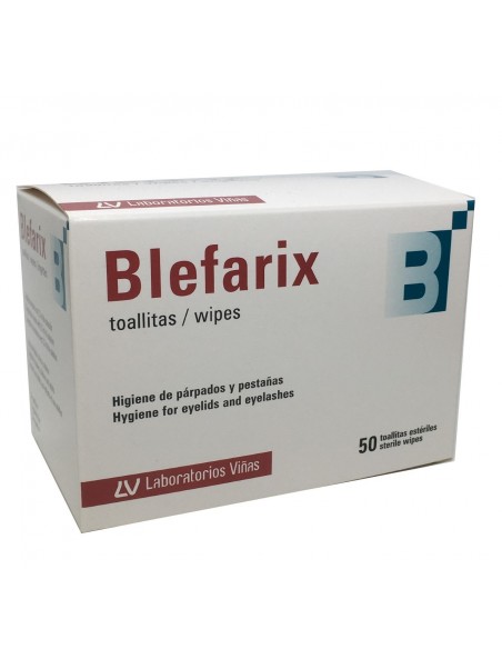 Blefarix toallitas estériles 20 unidosis. Limpieza de párpados y pestañas.