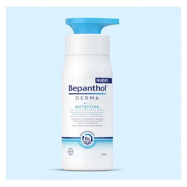 Bepanthol® Derma Loción Corporal Diaria Nutritiva con dispensador 400ml