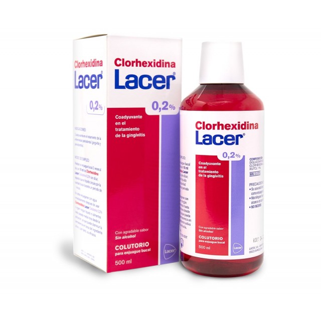 Clorhexidina Lacer 0,2% Colutorio 500 ml.