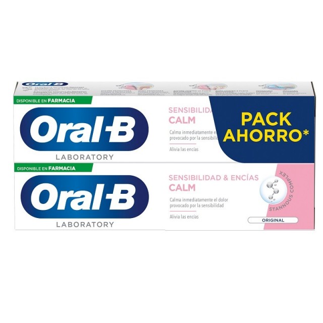Pack Duplo Pasta Dentífrica Oral-B Sensibilidad & Encías Calm 2x100 ml.