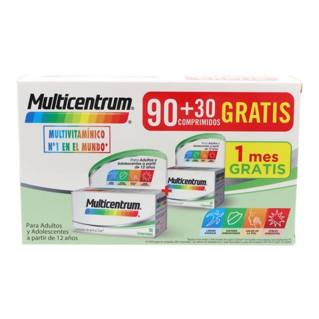 Pack Multicentrum 90 Comprimidos + 30...