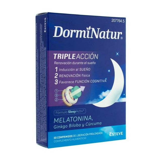 DormiNatur Triple Acción 30 Comprimidos de liberación prolongada