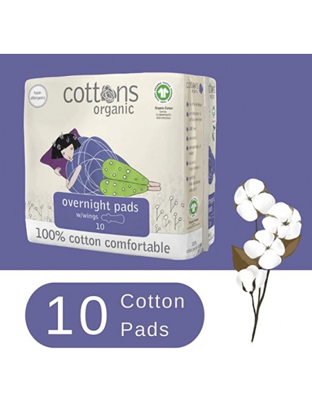 Cottons Compresa Noche 10 unidades 2