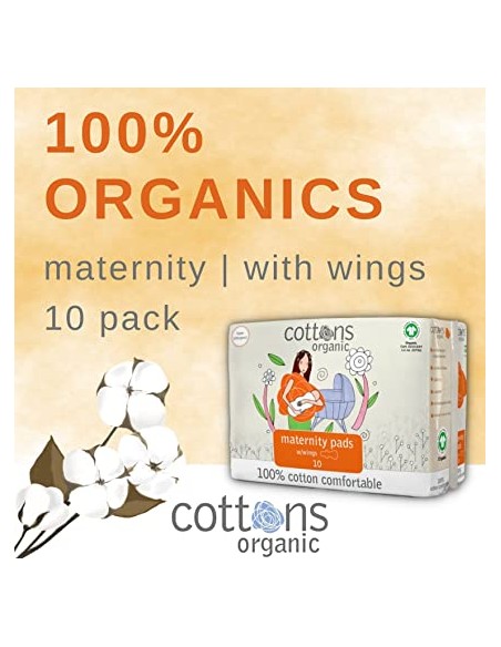 Cottons Maternity Compresas 10 unidades 2