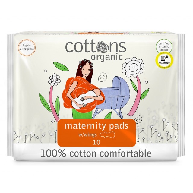 Cottons Compresa Maternidad Alas 10 Unidades*