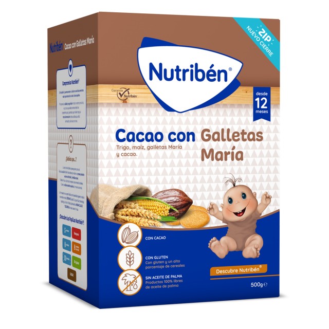 Hero Baby Papilla de 8 cereales y cacao para bebés de + de 12 meses 340 g
