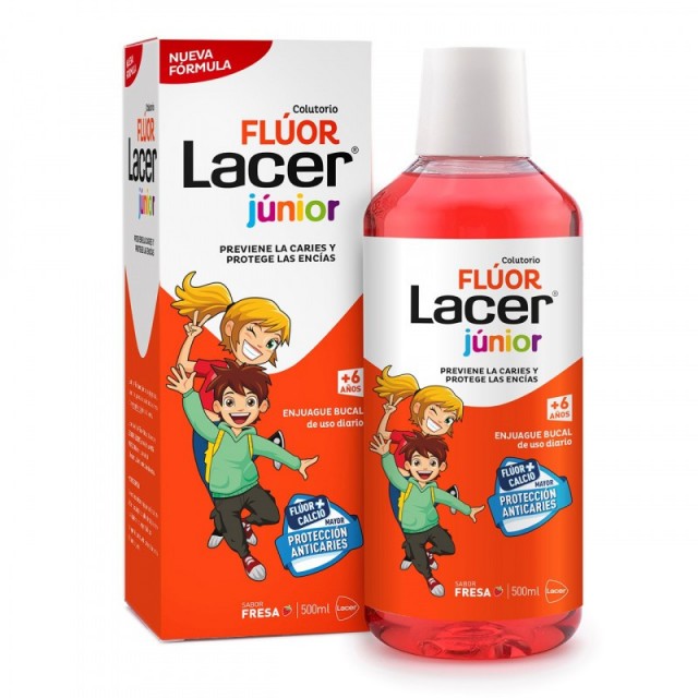 Fluor Lacer Junior +6 Años 500 ml Sabor Fresa